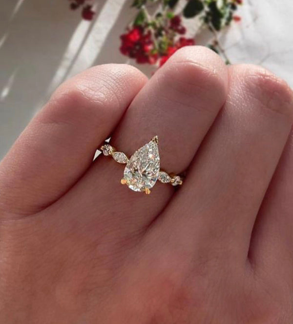 14K Gold Harvey CVD Diamond Ring - Amrrutam 