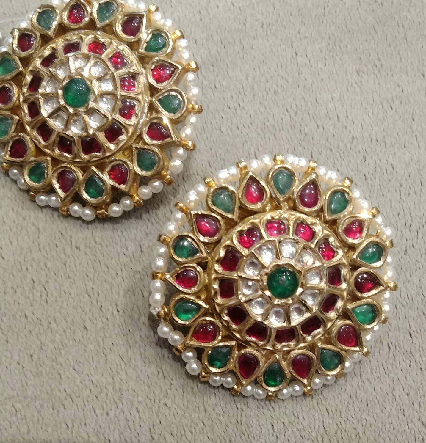 925 Silver Samiksha Polki Stud Earring