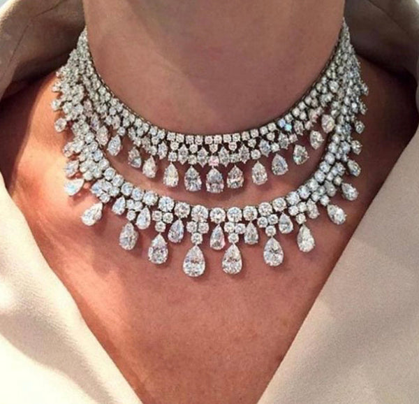 925 Silver Keylie Swarovski Necklace - Amrrutam Jewellery