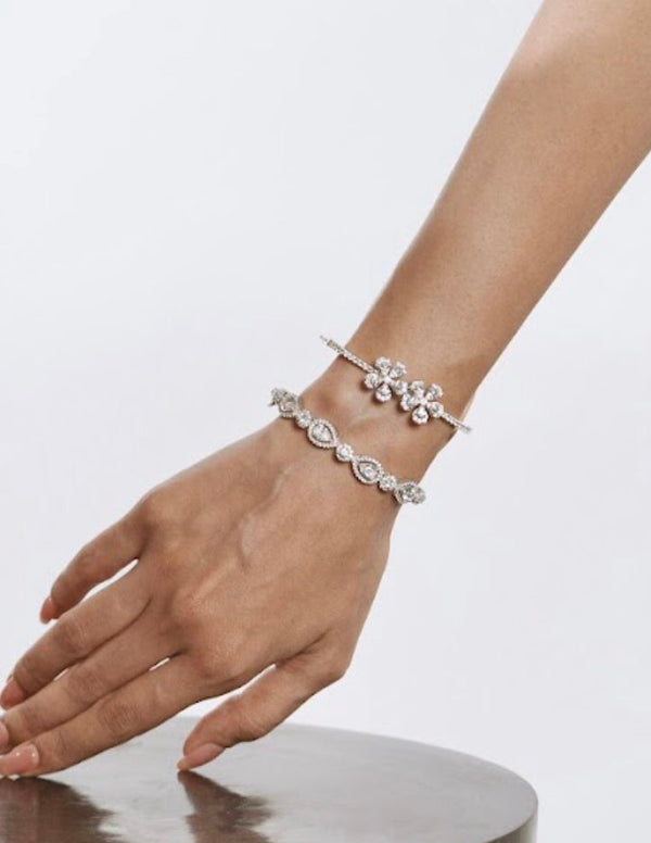 925 Silver Bubbles CZ bracelet - Amrrutam 