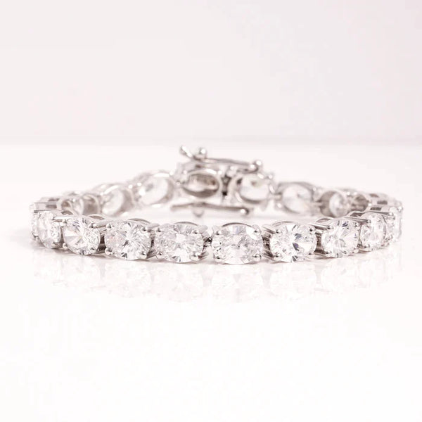 925 Silver Shivasa Oval CZ bracelet - Amrrutam 