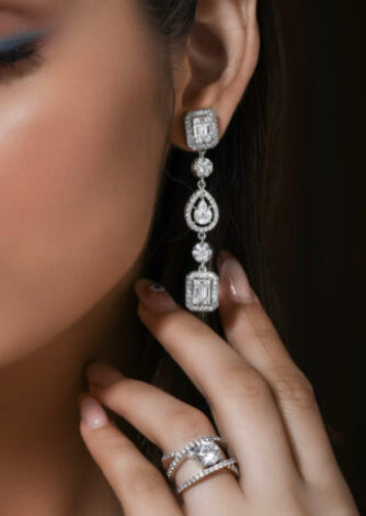 925 Silver Salvador Swarovski Earrings - Amrrutam 