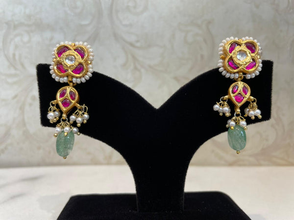 925 Silver Meraaki Kundan Choker Necklace Set - Amrrutam Jewellery