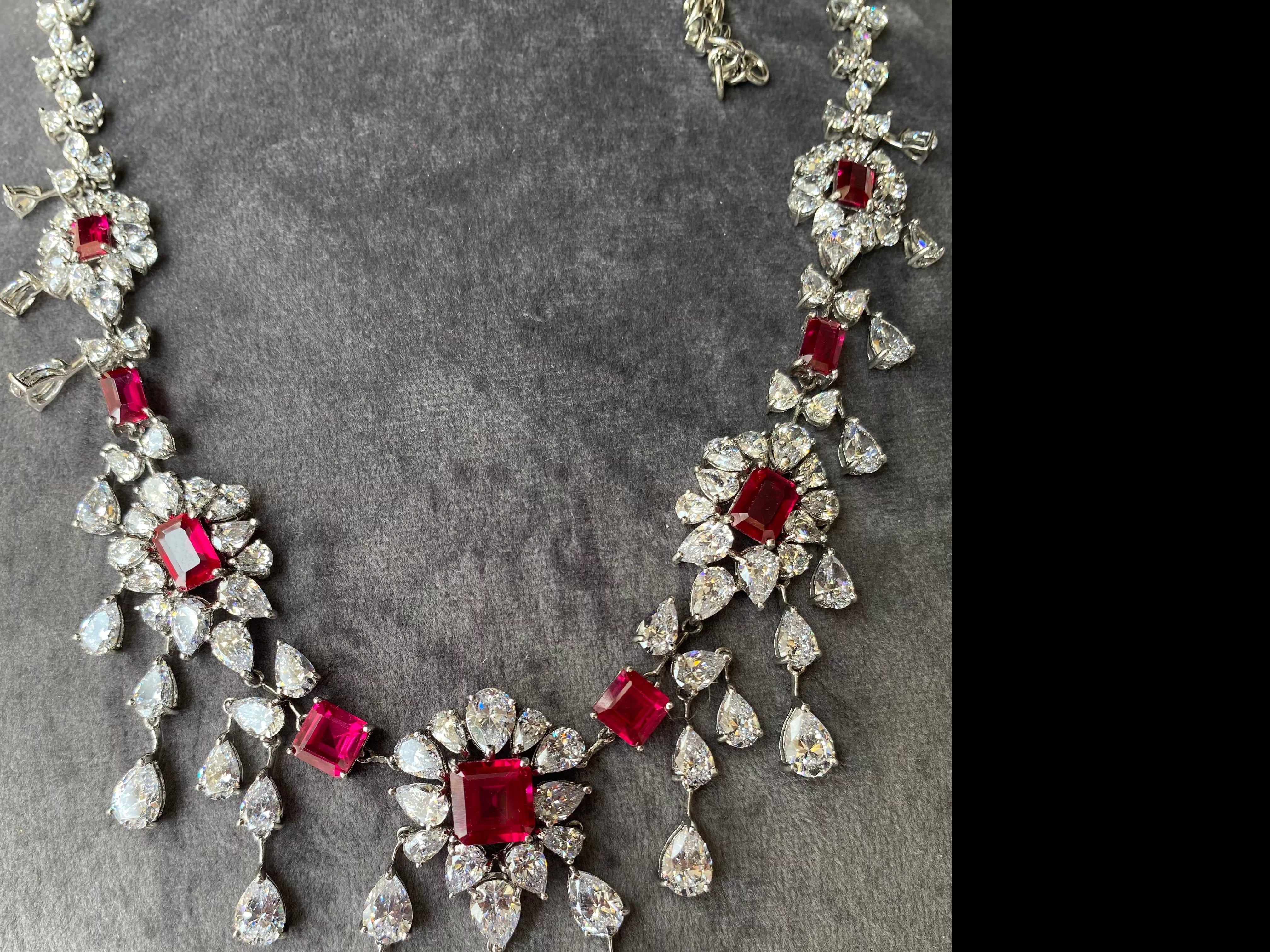 925 Silver Royal Ruby Necklace