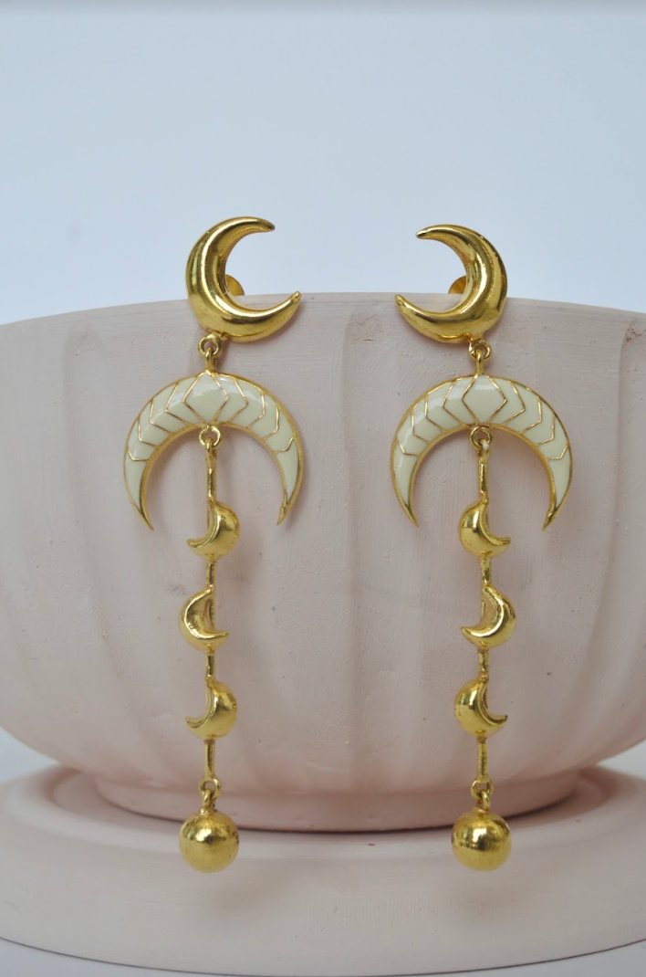 Luna Earrings Dangle Earrings - Amrrutam