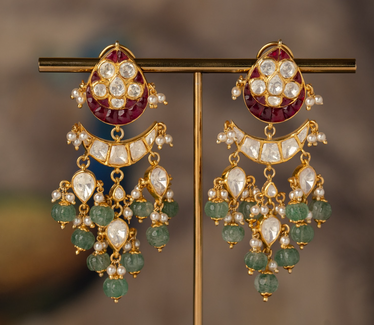 925 Silver Malini Polki Earring