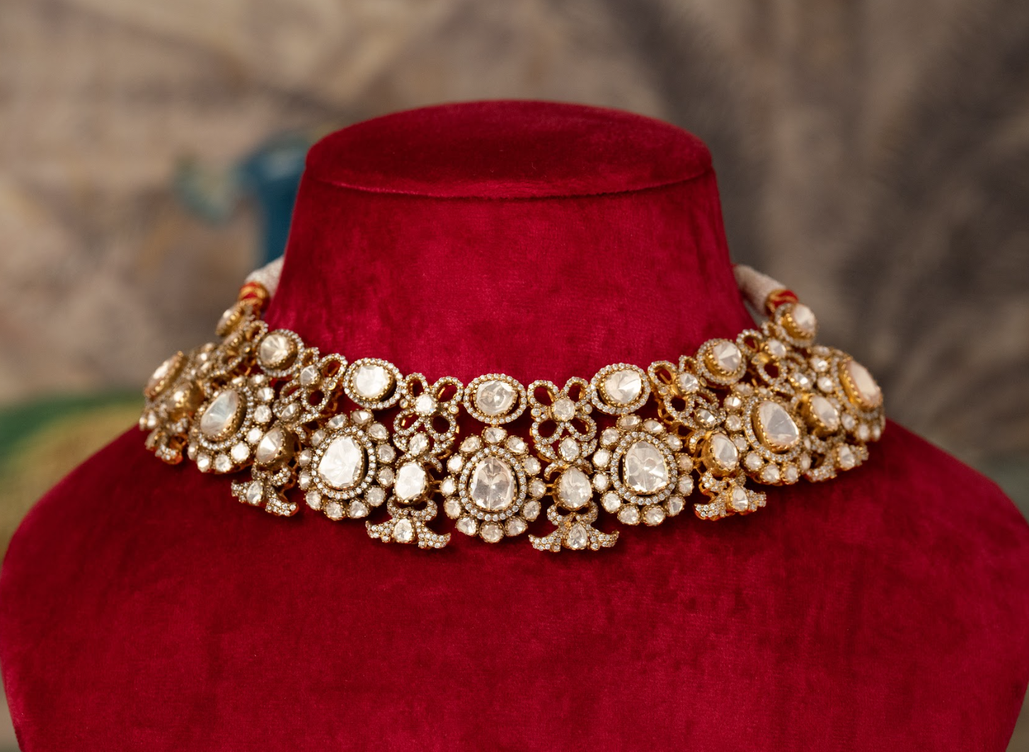 925 Silver Begum Polki Choker Necklace