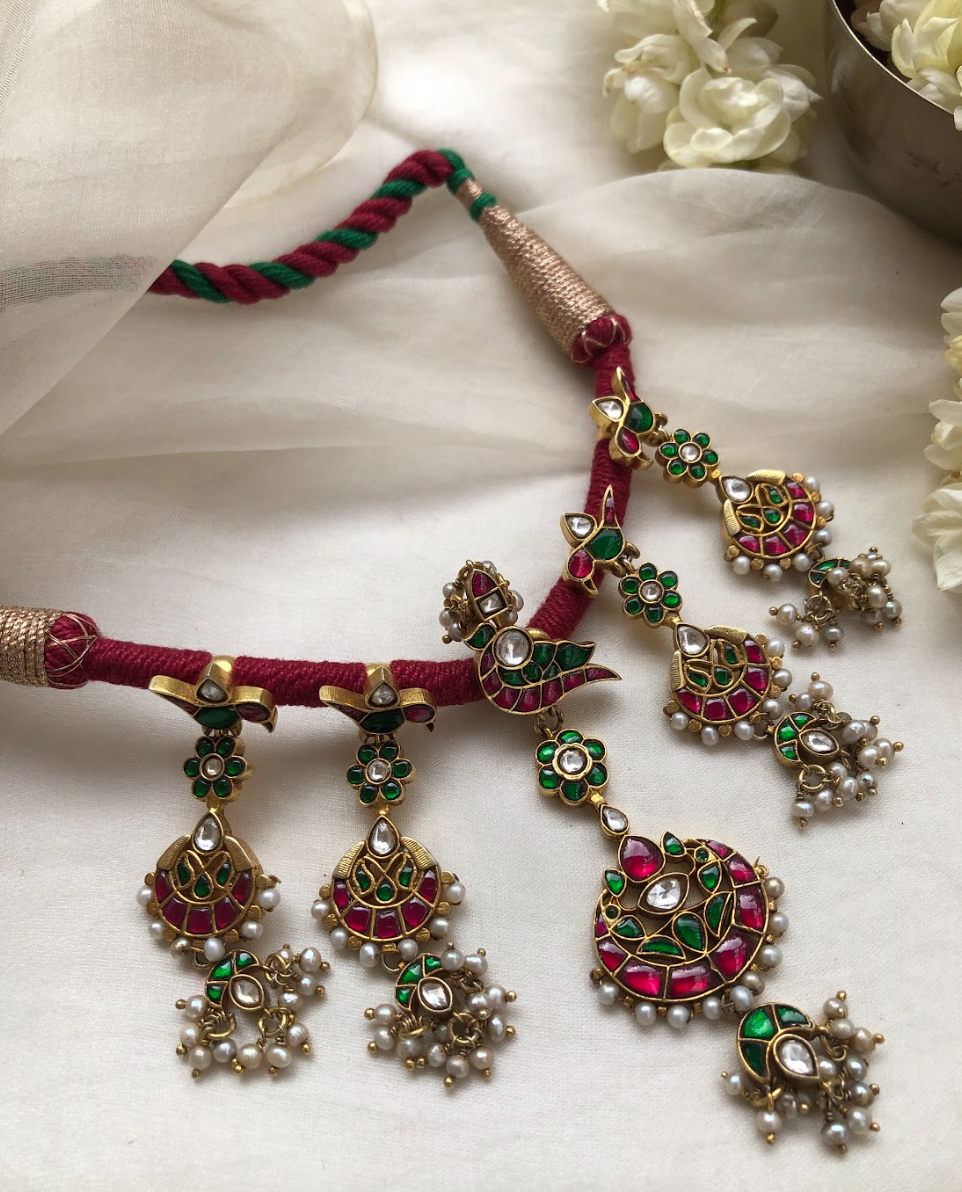 925 Silver Anaksh Festive Kundan Necklace