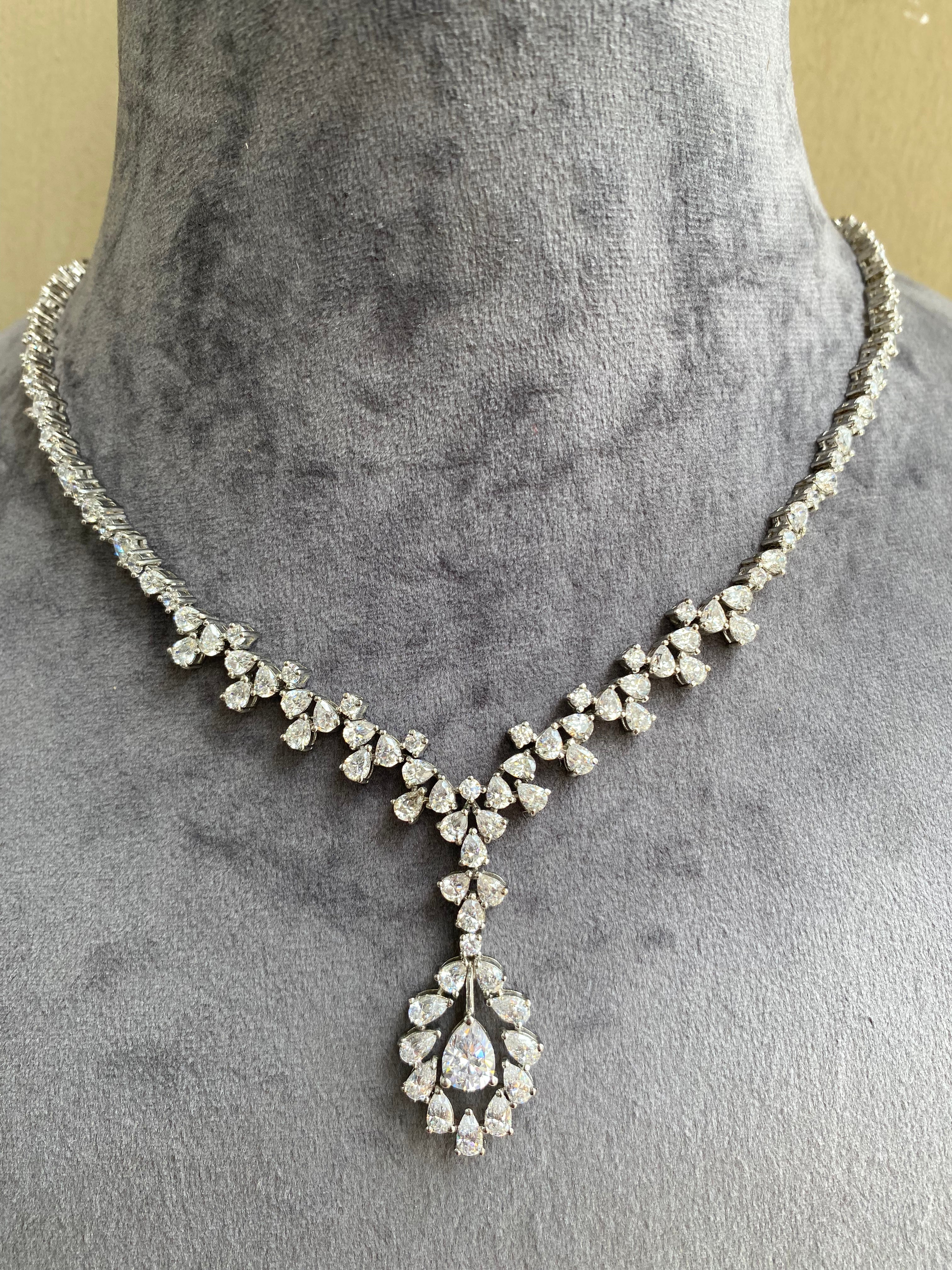 925 Silver Swarovski Princess Necklace