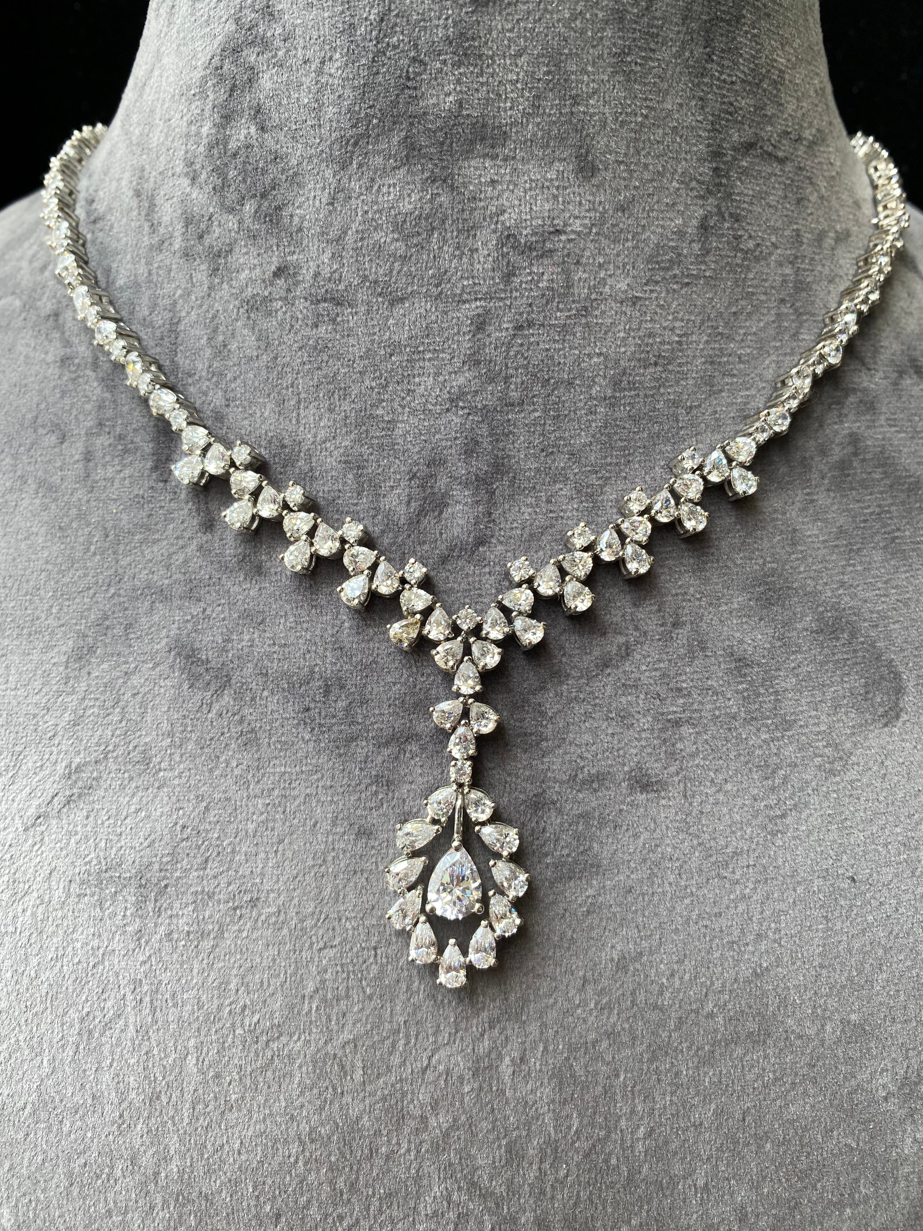 925 Silver Swarovski Princess Necklace